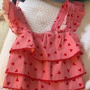 day + moon NWT Valentine top size small
